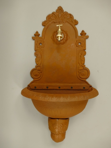 Wandbrunnen 80 cm Wandwaschbecken Antik Becken Rost Gusseisen
