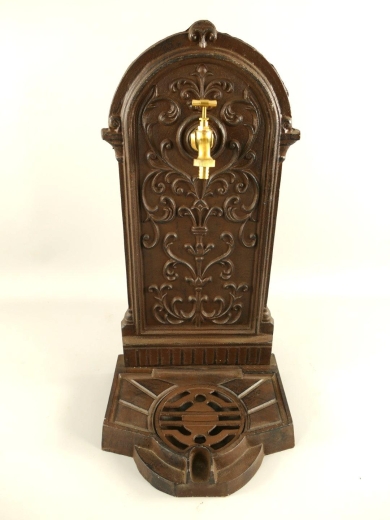 Standbrunnen 65 cm Garten Wasser-Zapfstelle Gusseisen Antik Gartenbrunnen