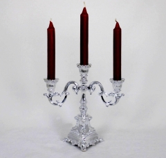 Kerzenleuchter 3 - Armig Barock Kerzenständer Silber Tischleuchter Antik Barock