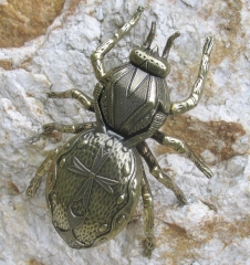 Aschenbecher Spinne Ascher Kreuzspinne XXL Messing Opt.