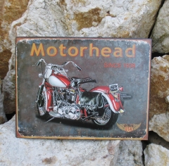 Blechbild Blechschild Metall Wandbild Motorhead since 1939 Motorrad