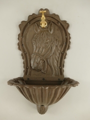 Wandbrunnen 60 cm Pferdemotiv Wandwaschbecken Antik Gusseisen