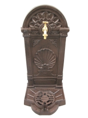 Standbrunnen 70 cm Garten Wasser-Zapfstelle Gusseisen Antik Gartenbrunnen