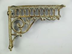 Regalträger Regalwinkel Eisenwinkel Jugendstil Gusseisen Antiklook Grünbraun