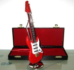 Minni Musikinstrument E-Gitarre Deko Modell rot